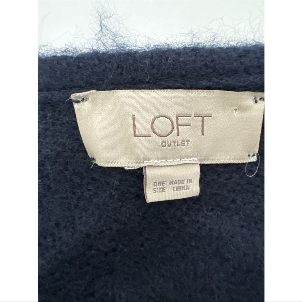LOFT Colorblock High Low Open Front Cardigan - Picture 4 of 5